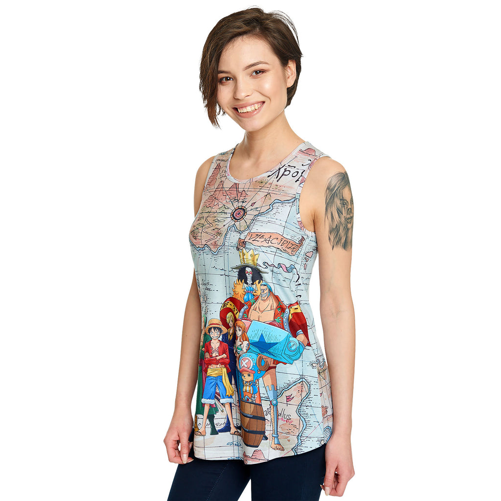 Product image One Piece - East Blue Map Tank Top Loose Fit