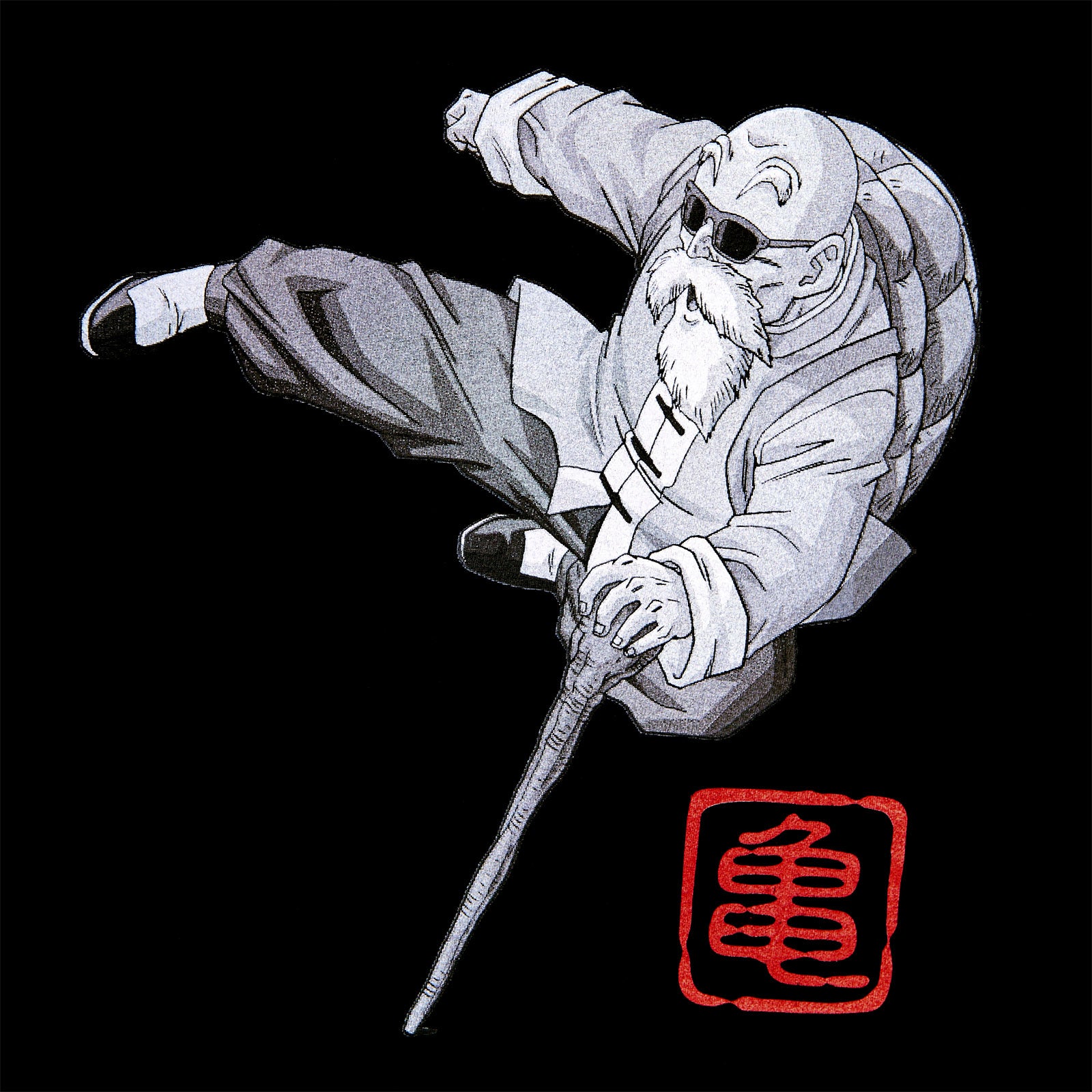 Product image Dragon Ball Z - Muten Roshi Kick T-Shirt Black