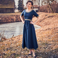 Product image Medieval Dress Ennlin with Short Sleeves Blue