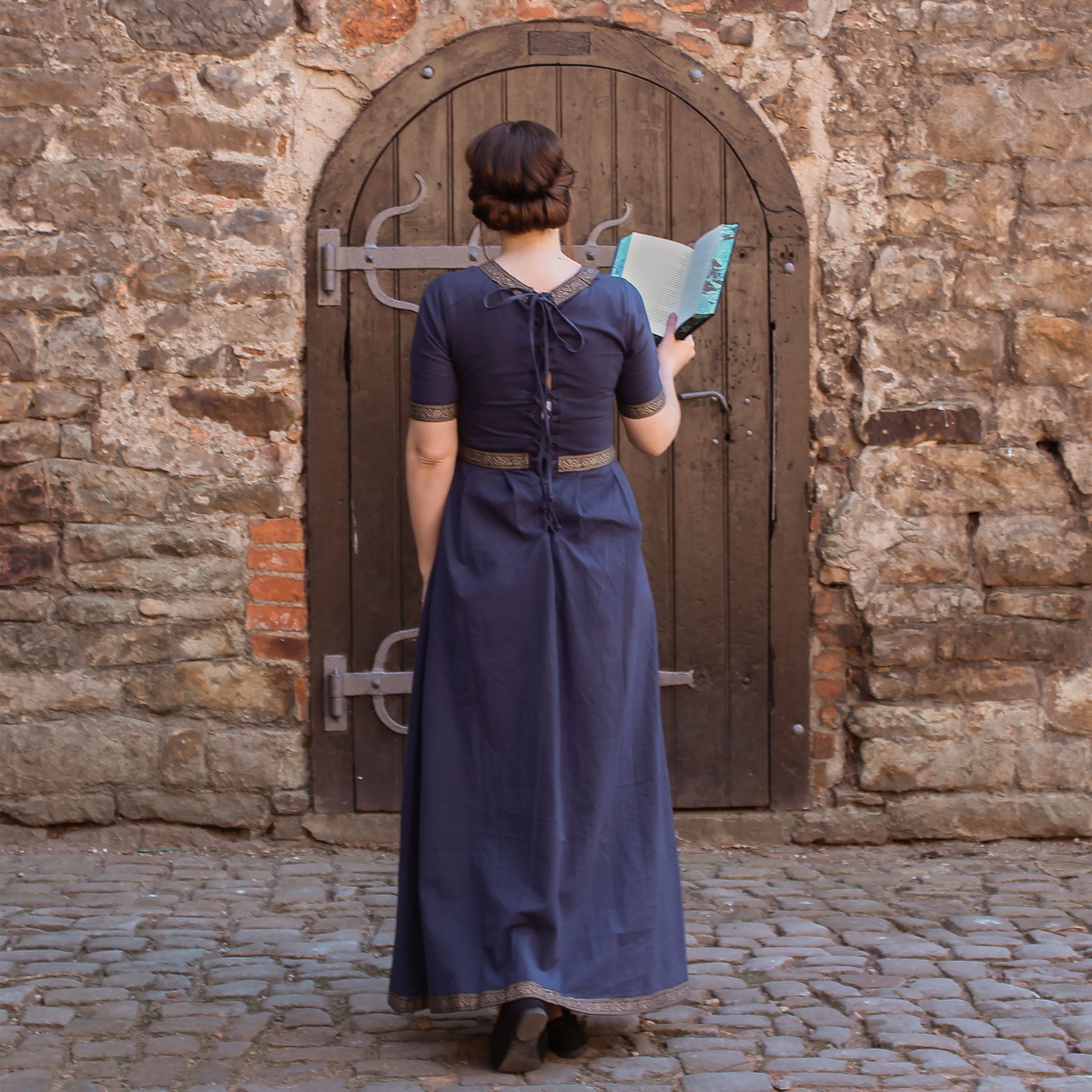 Product image Medieval Dress Ennlin with Short Sleeves Blue