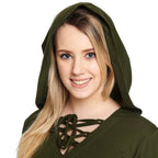 Product image Medieval Blouse Lea with Hood Green
