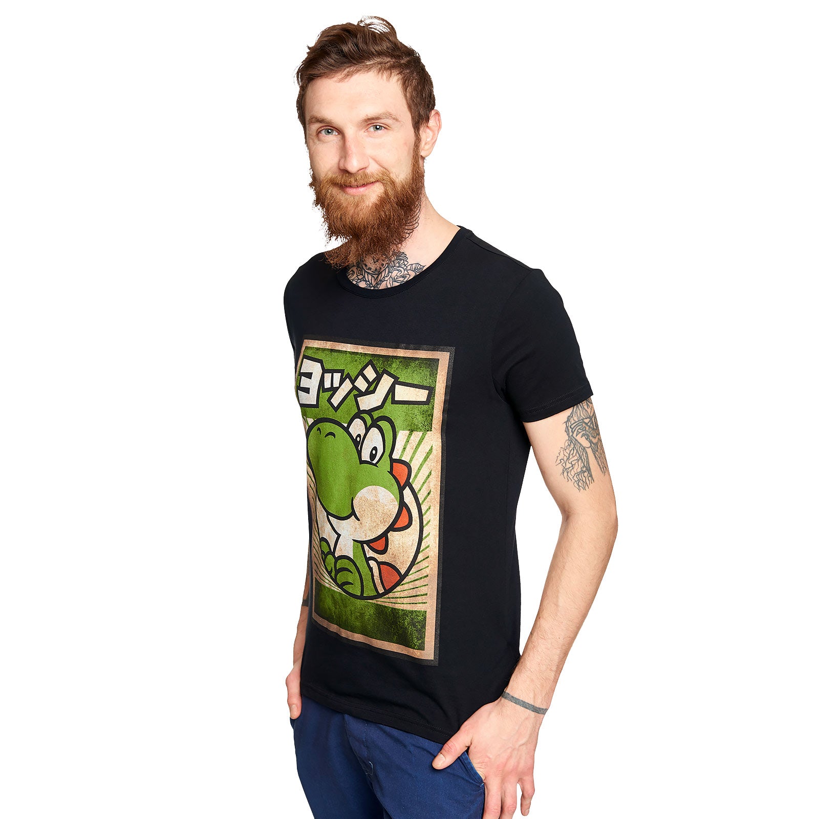 Product image Super Mario - Yoshi Propaganda Poster T-Shirt Black