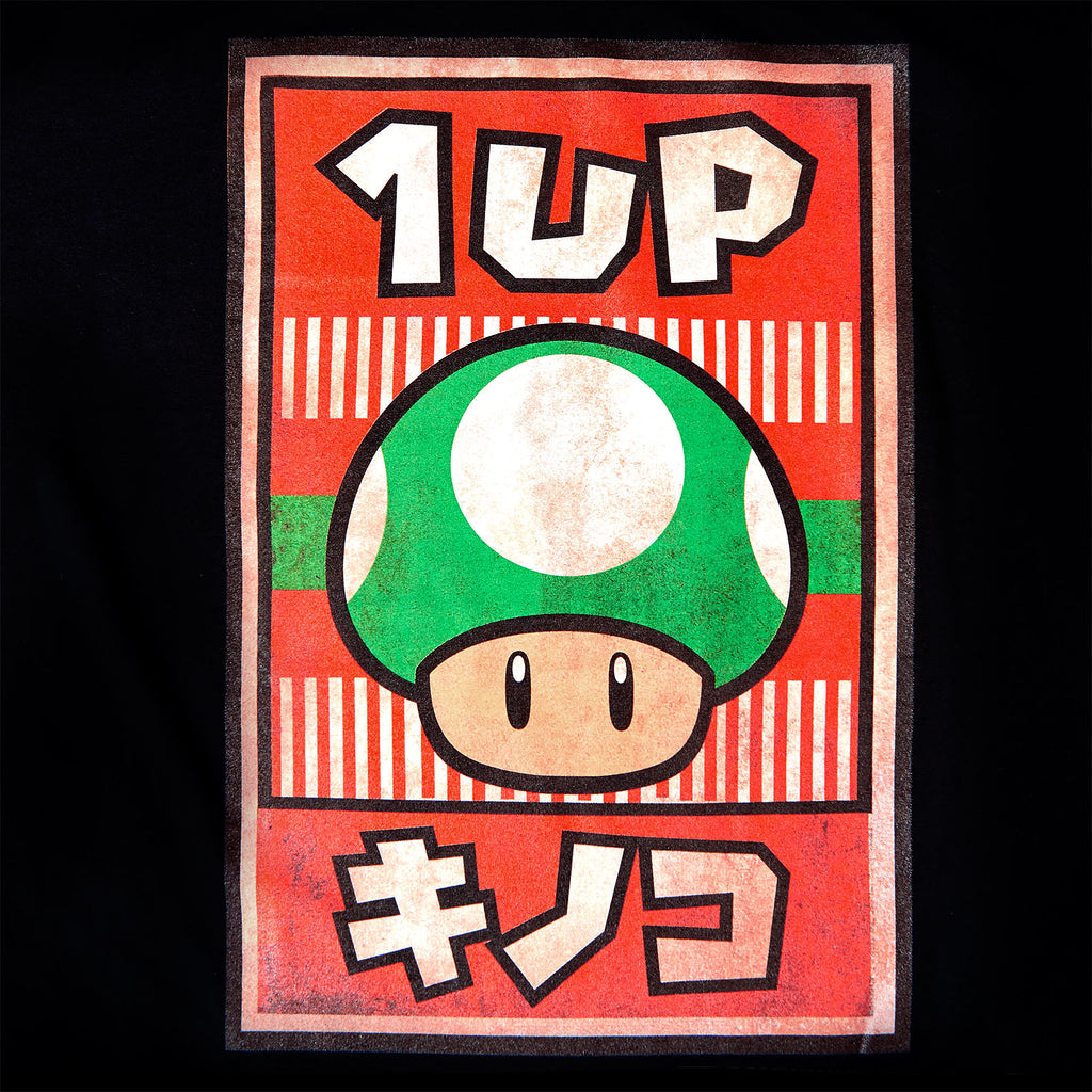 Product image Super Mario - 1 UP Mushroom Propaganda Poster T-Shirt Black