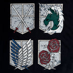 Product image Attack on Titan - Military Divisions Shields T-Shirt