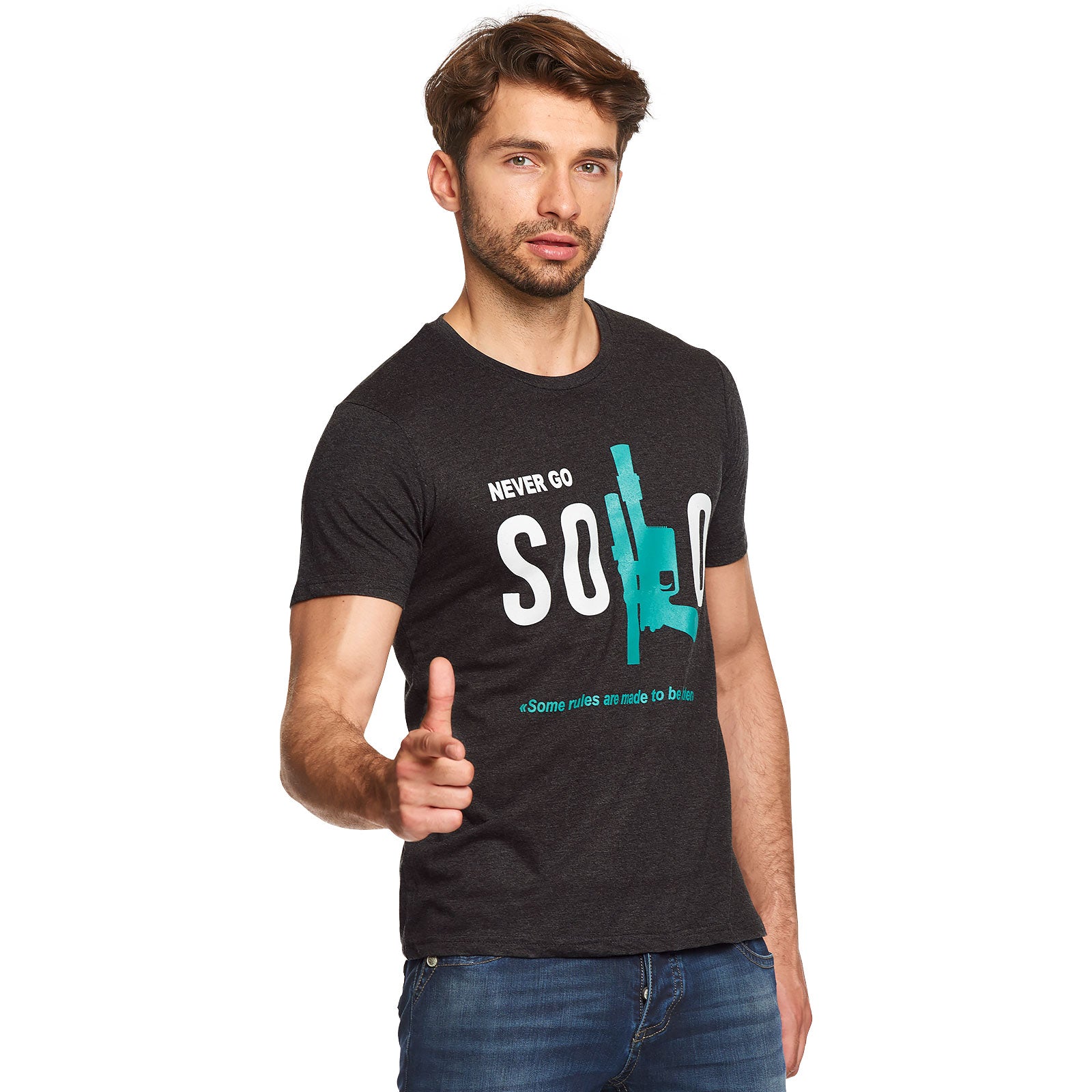 Product image Star Wars - Never Go Solo T-Shirt Grey
