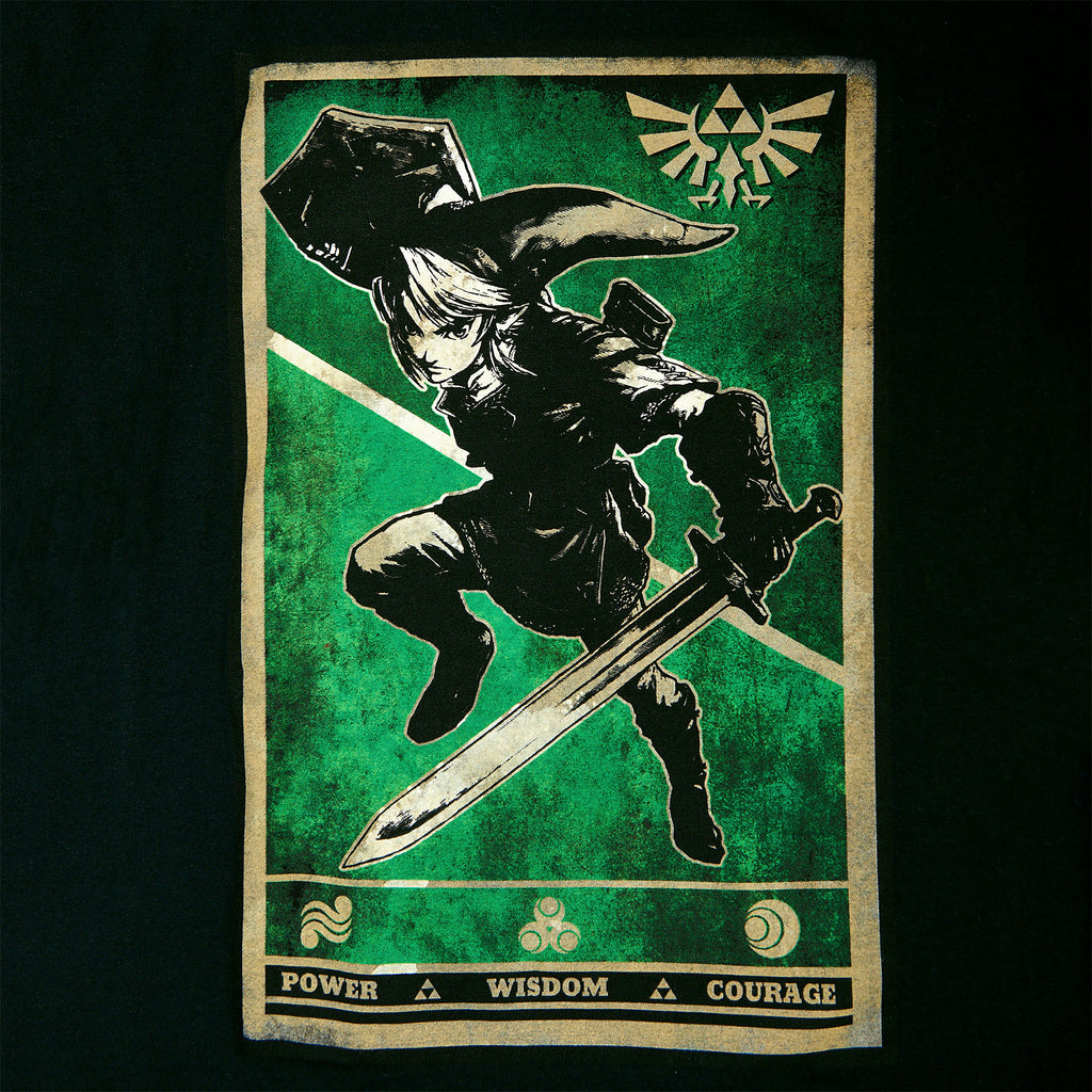 Product image Zelda - Link Triforce Propaganda Poster T-Shirt Black