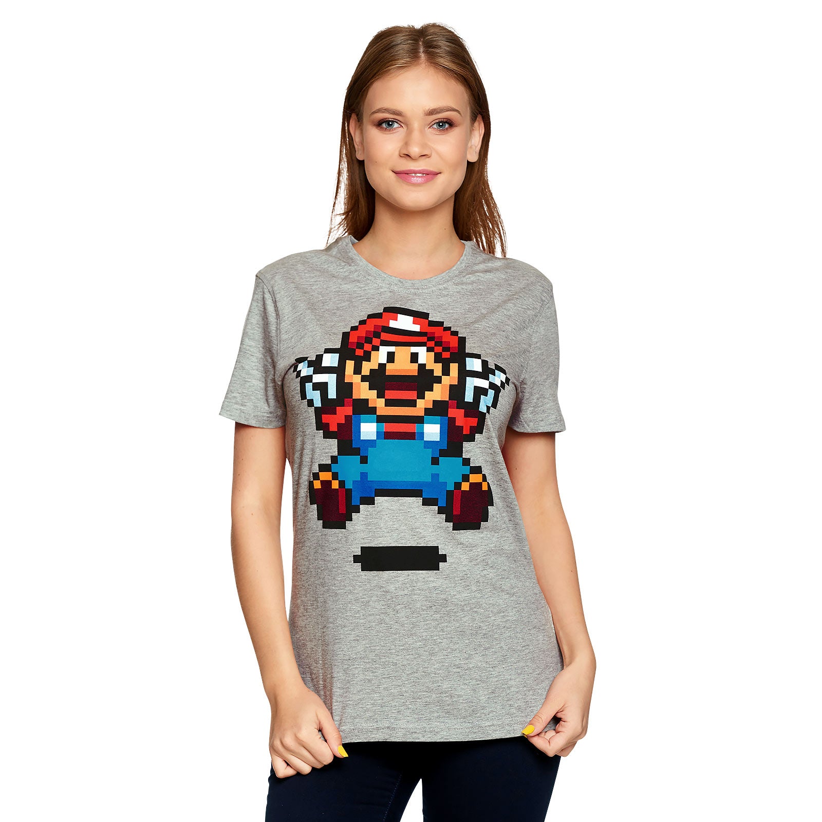 Product image Super Mario - Jump Pixel Women's T-Shirt grey