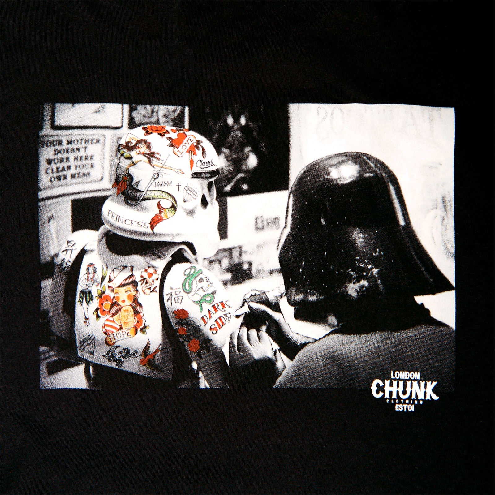 Product image Dark Side Tattoo T-Shirt for Star Wars Fans Black