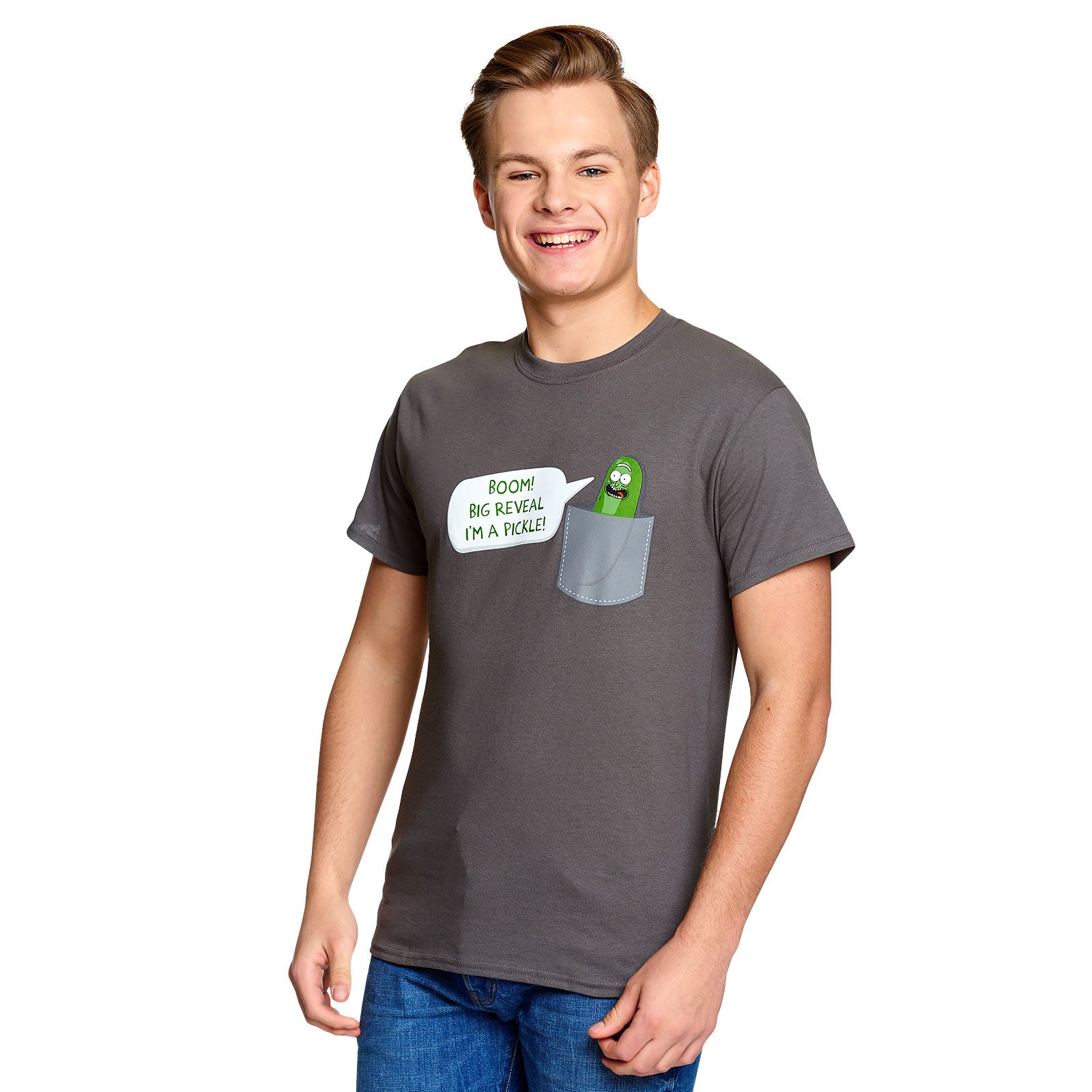 Product image Rick and Morty - Pocket Pickle Rick T-shirt gray