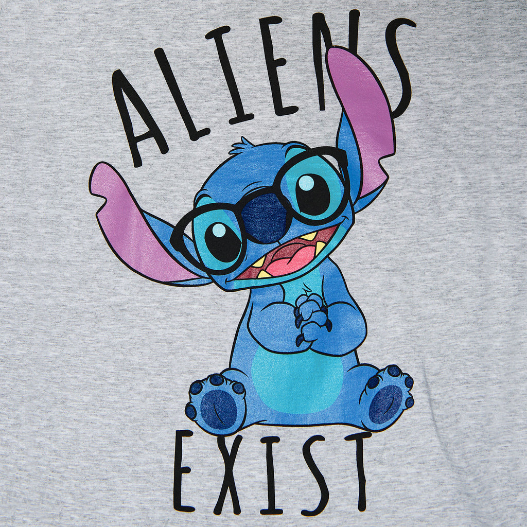 Product image Lilo & Stitch - Aliens Exists Women's T-Shirt Grey