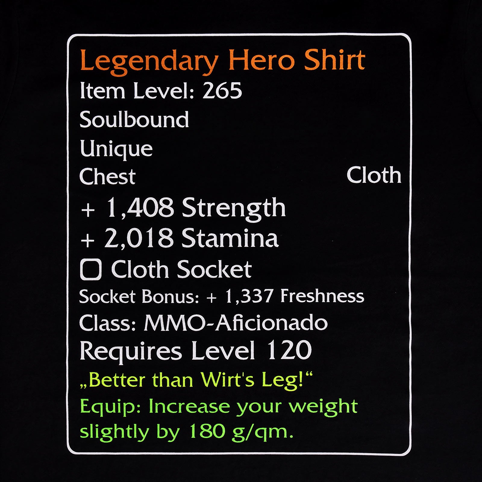 Product image Level-120-Item Legendary Hero T-Shirt black