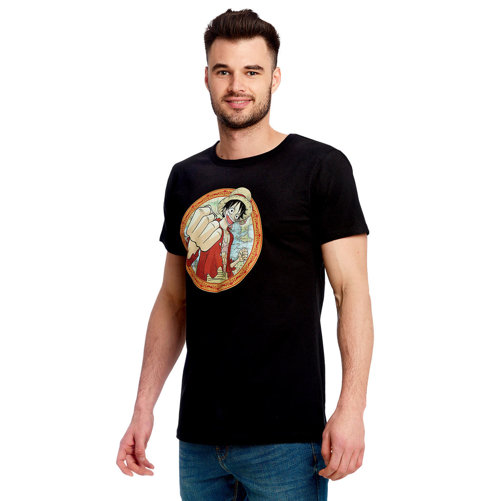 Product image One Piece - Ruffy Map T-Shirt Black