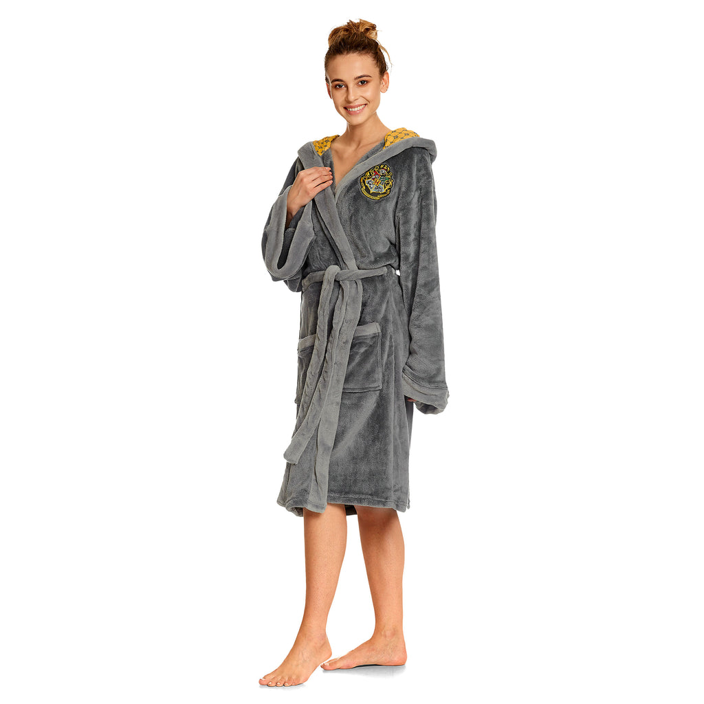 Product image Harry Potter - Hufflepuff Crest Bathrobe gray