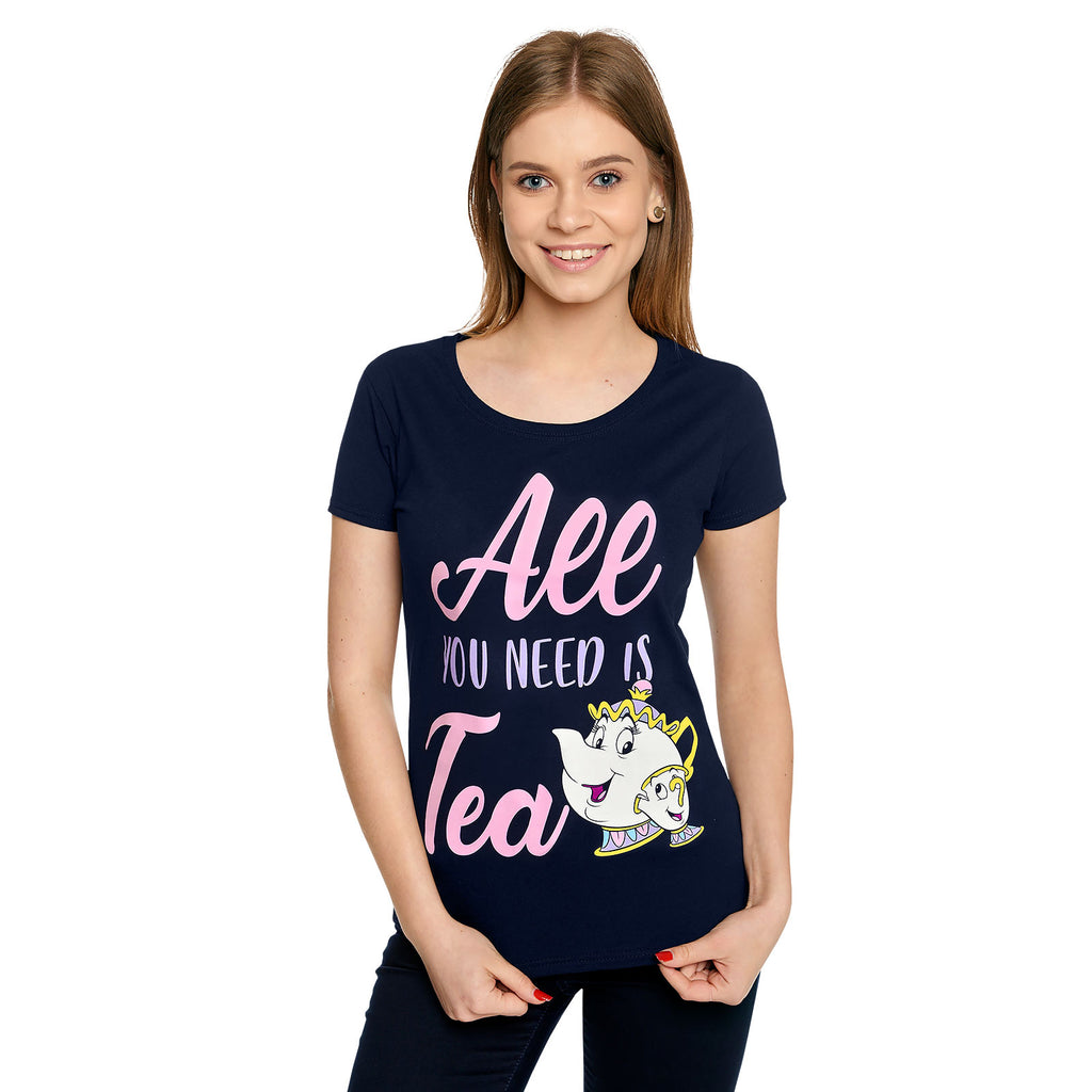 Product image Beauty and the Beast - All You Need Is Tea Women's T-Shirt Blue