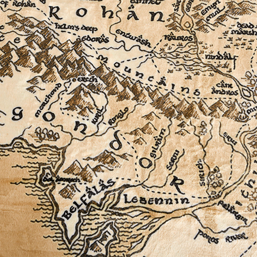 Product image The Lord of the Rings - Middle Earth Map Plush Blanket with Teddy Fur