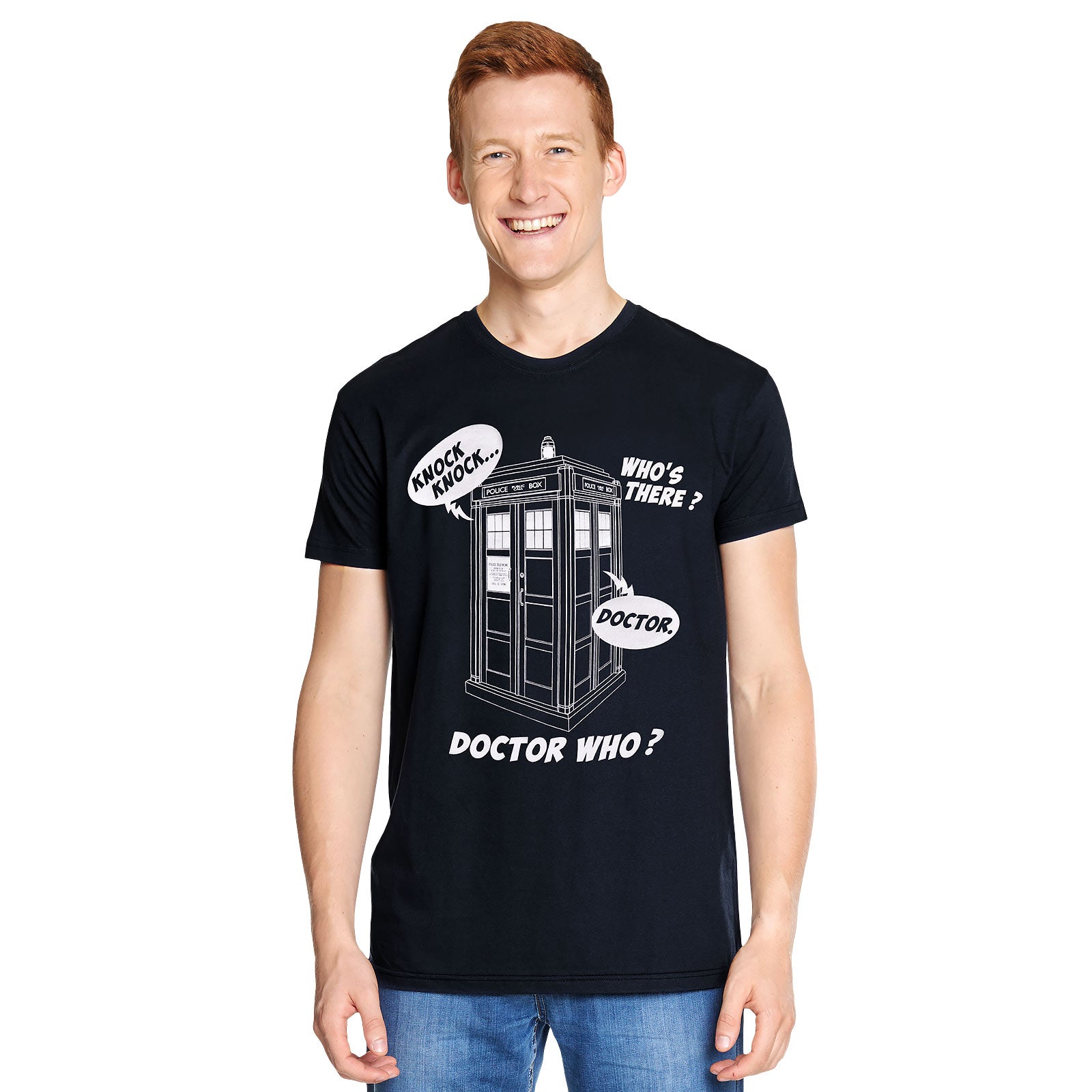 Product image Doctor Who - Tardis Knock Knock T-Shirt blue