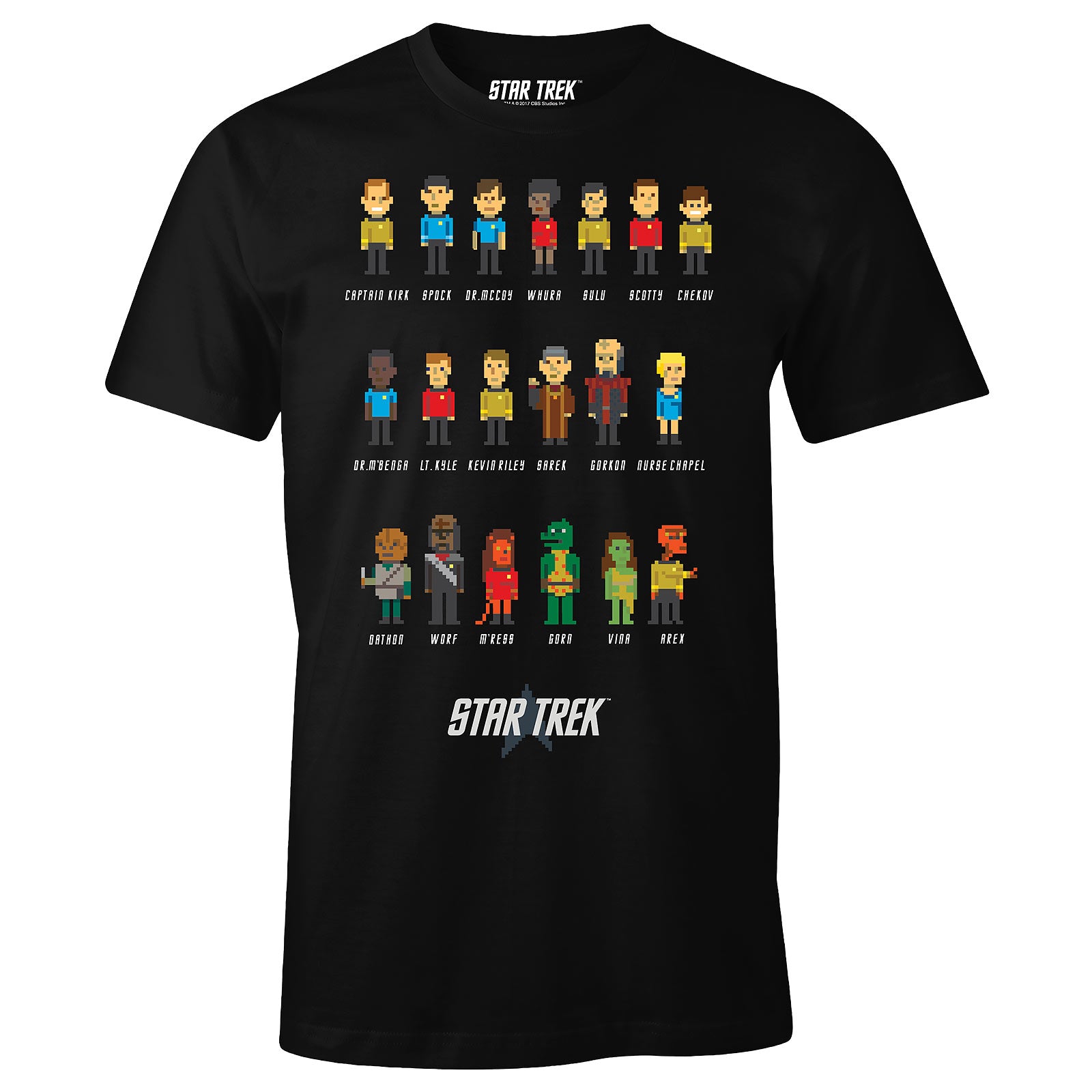 Product image Star Trek - Pixel Characters T-Shirt Black