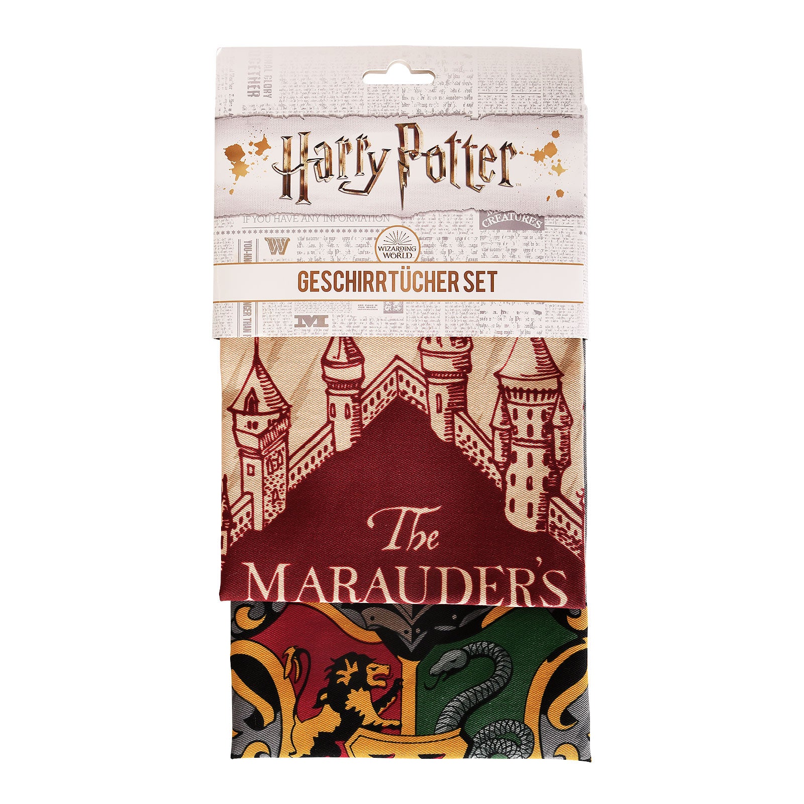 Product image Harry Potter - Marauder's Map & Hogwarts Dish Towels Set