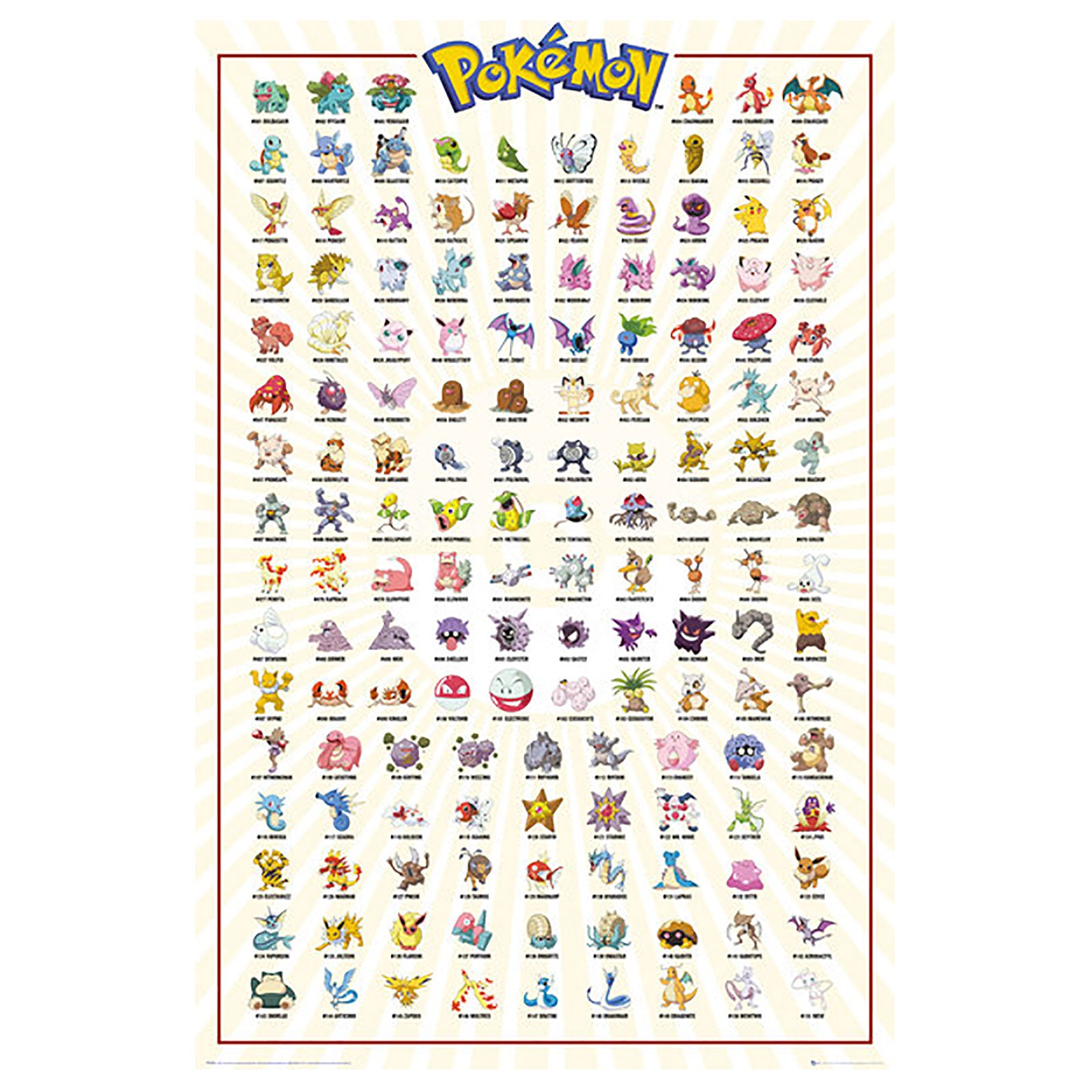 Product image Pokemon - Kanto First Generation Maxi Poster