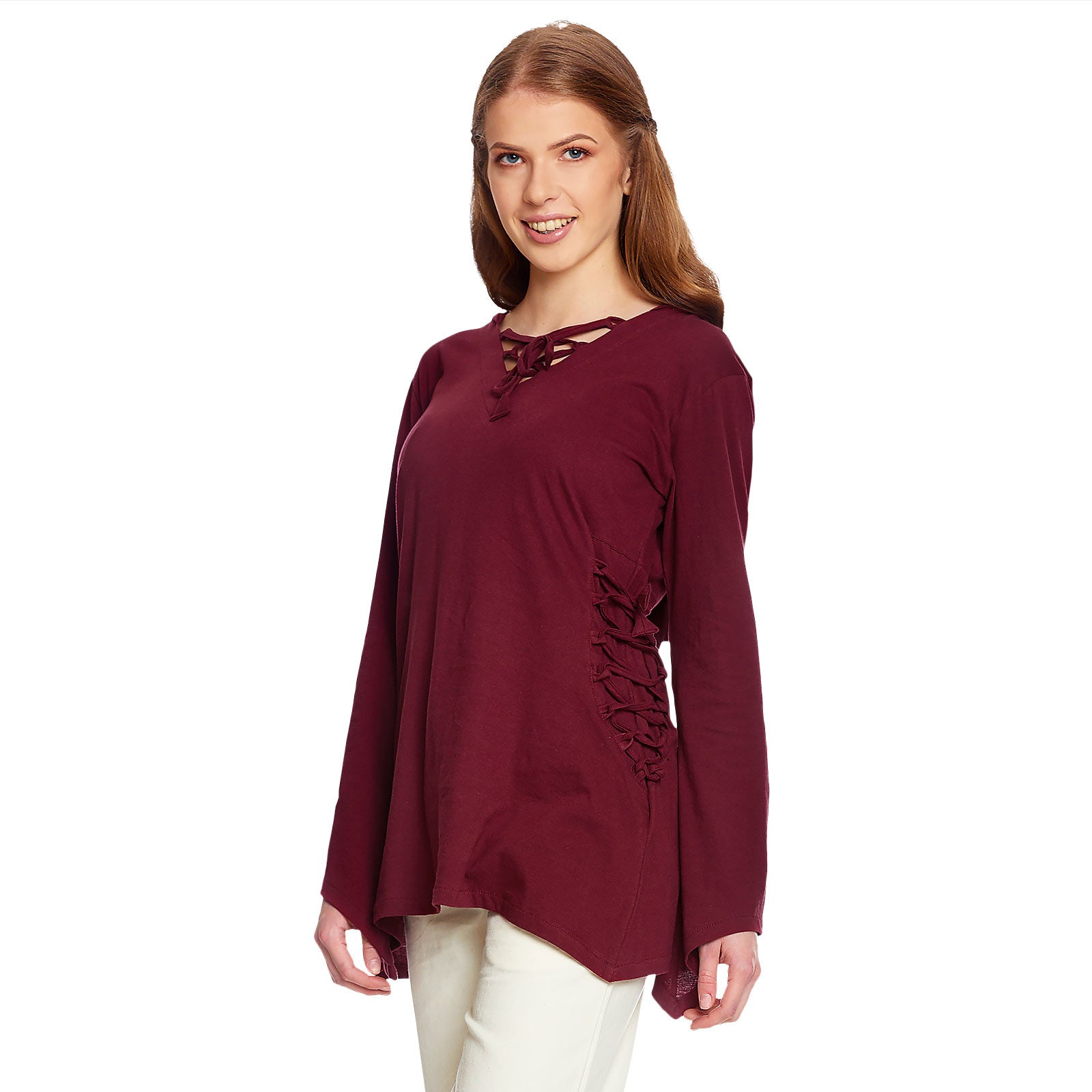 Product image Medieval Blouse Lea with Hood Red