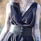 Product image Medieval Waist Cincher Alana with Celtic Embossing Black