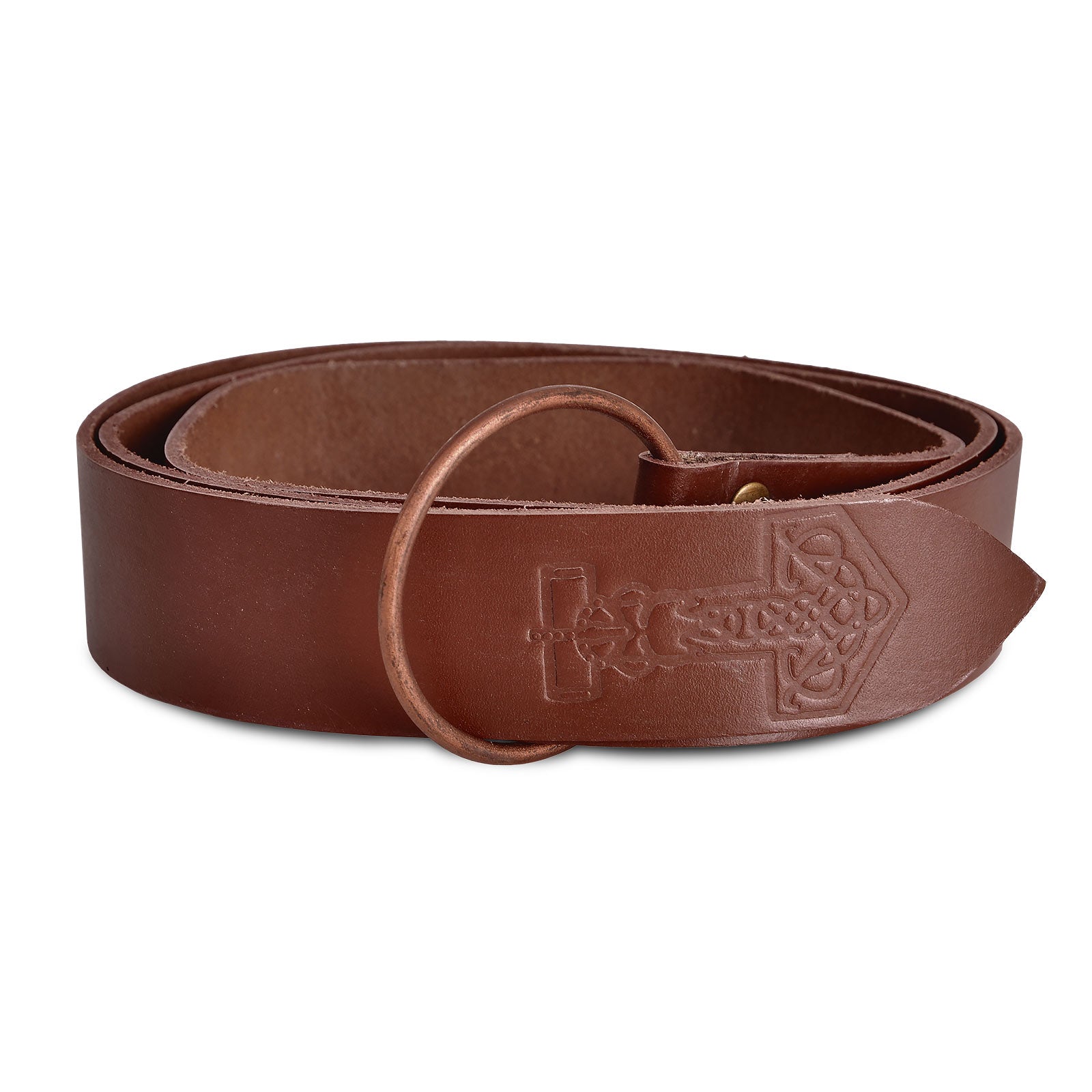 Product image Medieval Ring Belt with Thor’s Hammer Embossing brown