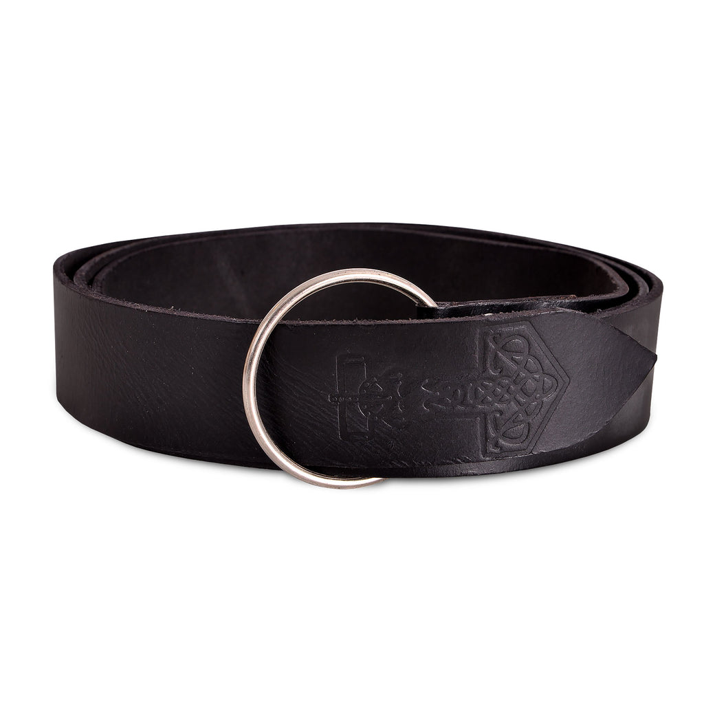 Product image Medieval Ring Belt with Thor's Hammer Embossing Black
