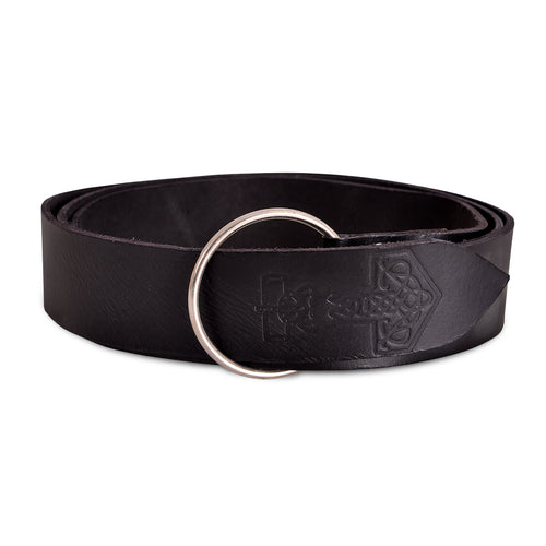 Product image Medieval Ring Belt with Thor's Hammer Embossing Black