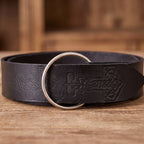 Product image Medieval Ring Belt with Thor's Hammer Embossing Black