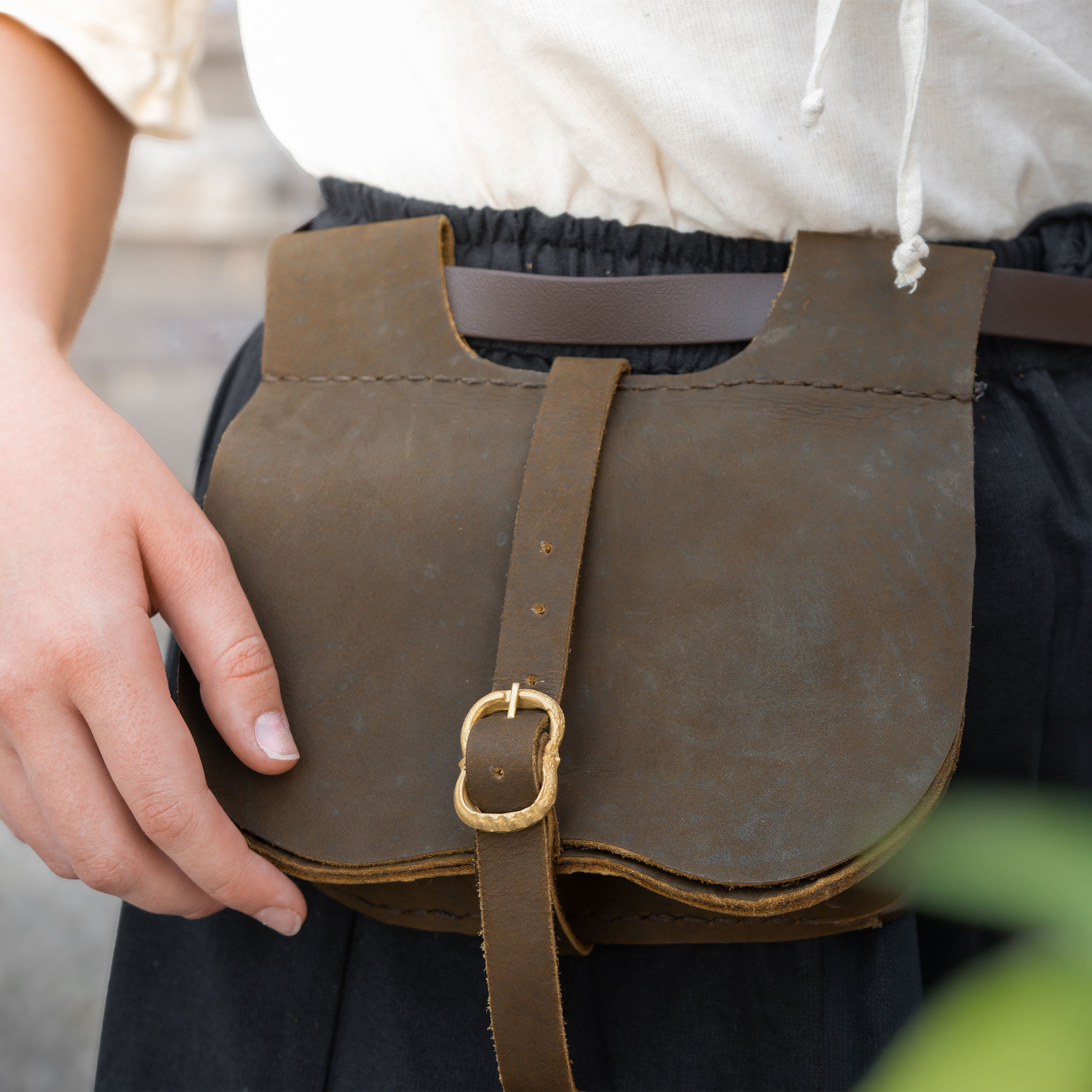 Product image Medieval Leather Belt Pouch Udo brown