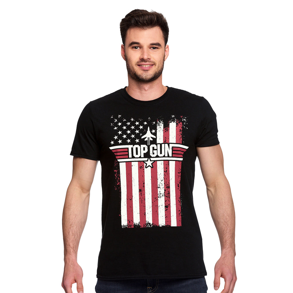 Product image Top Gun - Distressed Flag T-Shirt Black