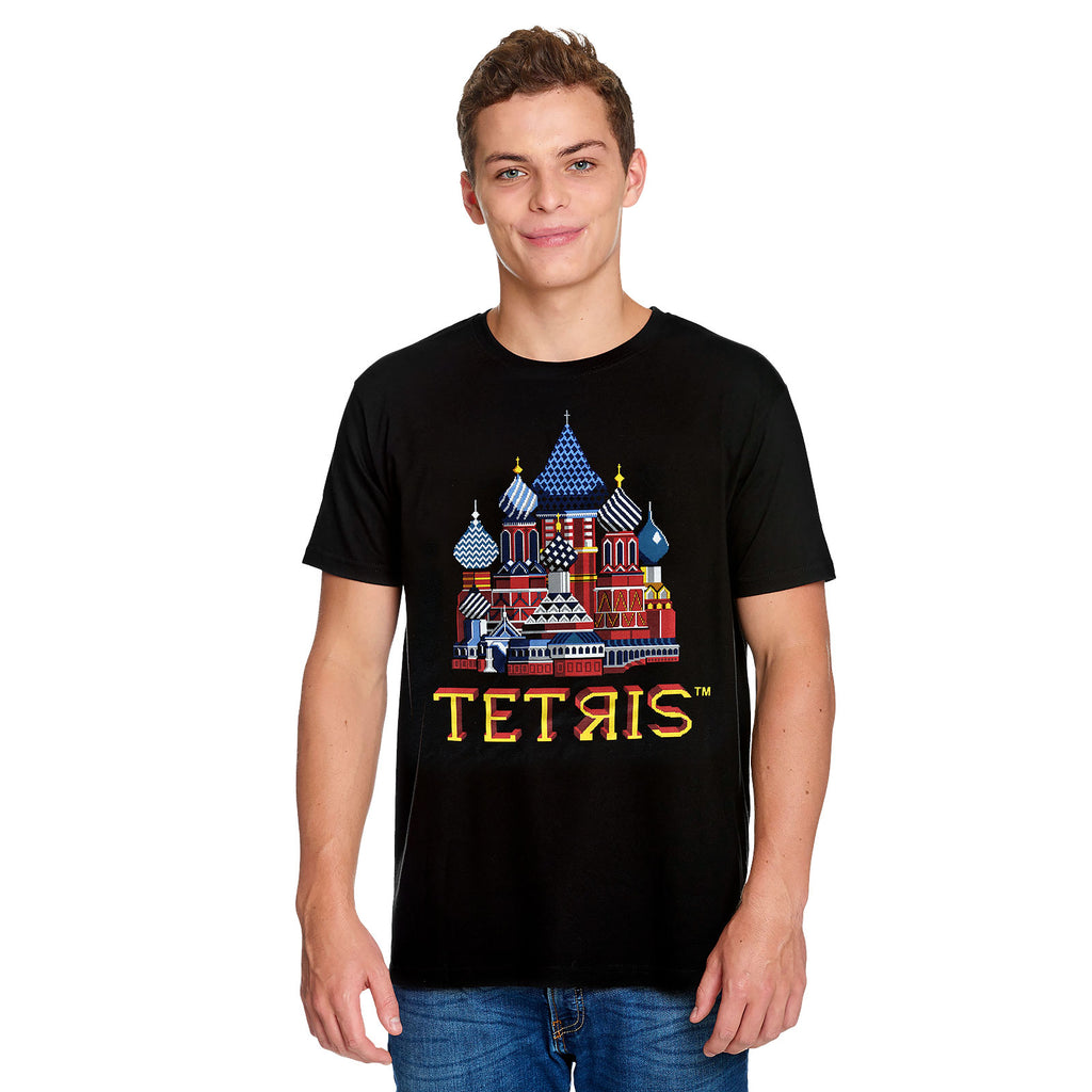 Product image Tetris - Red Square Title Screen T-Shirt Black