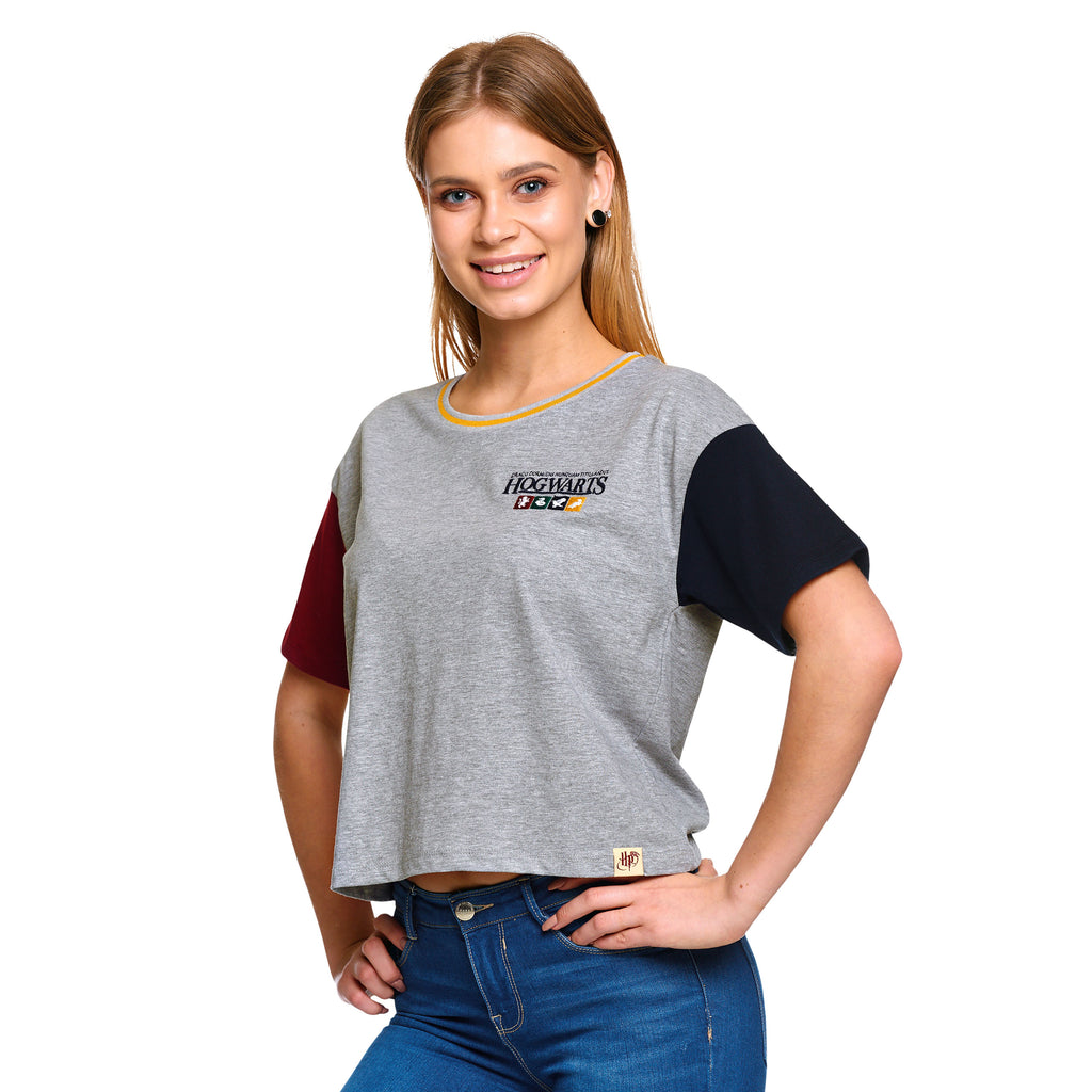 Product image Harry Potter - Hogwarts Crop Top Women's Grey