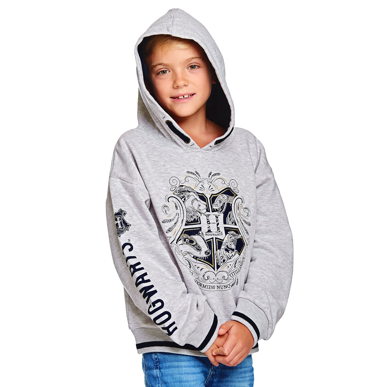 Product image Harry Potter - Hogwarts Kids Hoodie Grey