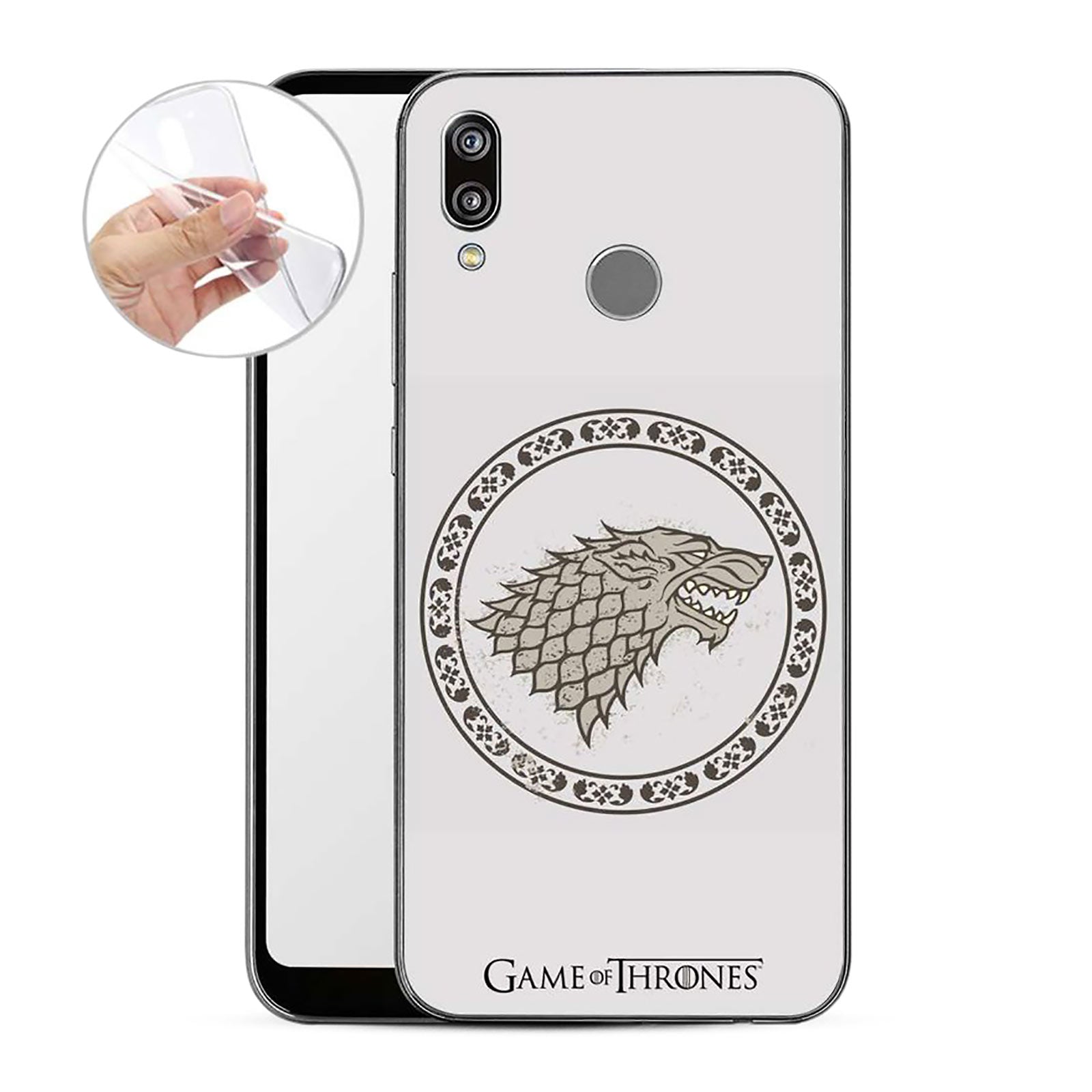 Product image Game of Thrones - Stark Crest Huawei P20 Lite Phone Case Silicone White