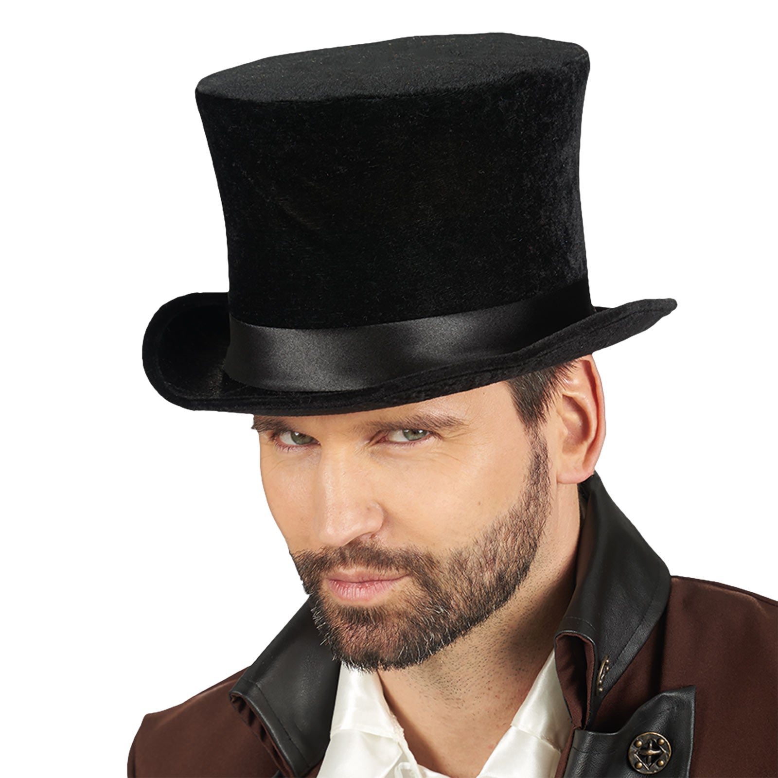 Product image Noble Velvet Top Hat with Satin Ribbon Black