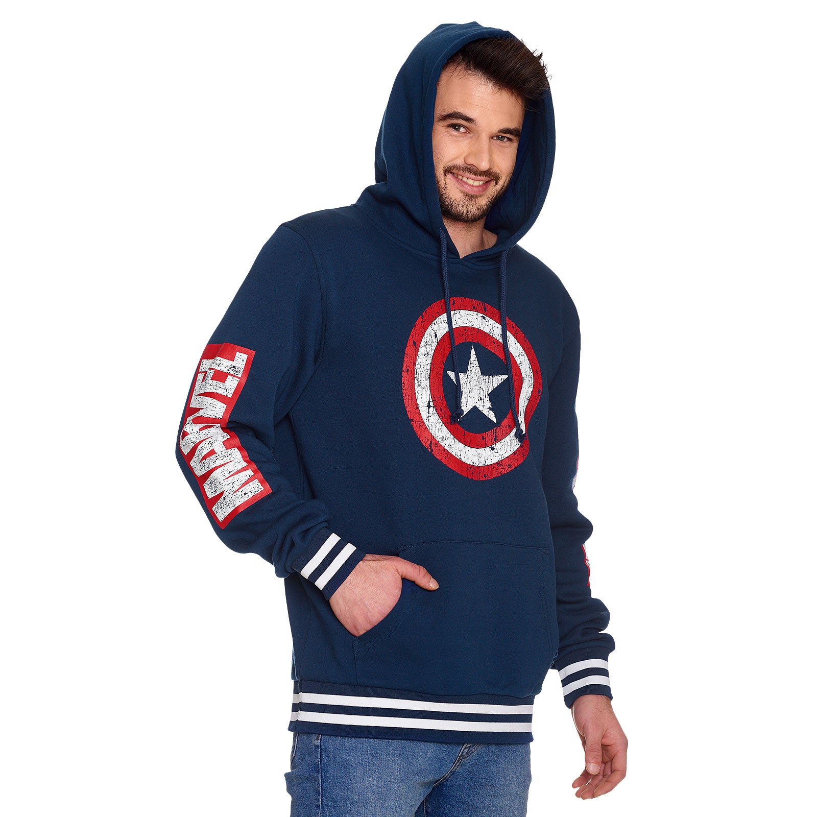 Product image Captain America - Shield Distressed Logo Hoodie blue