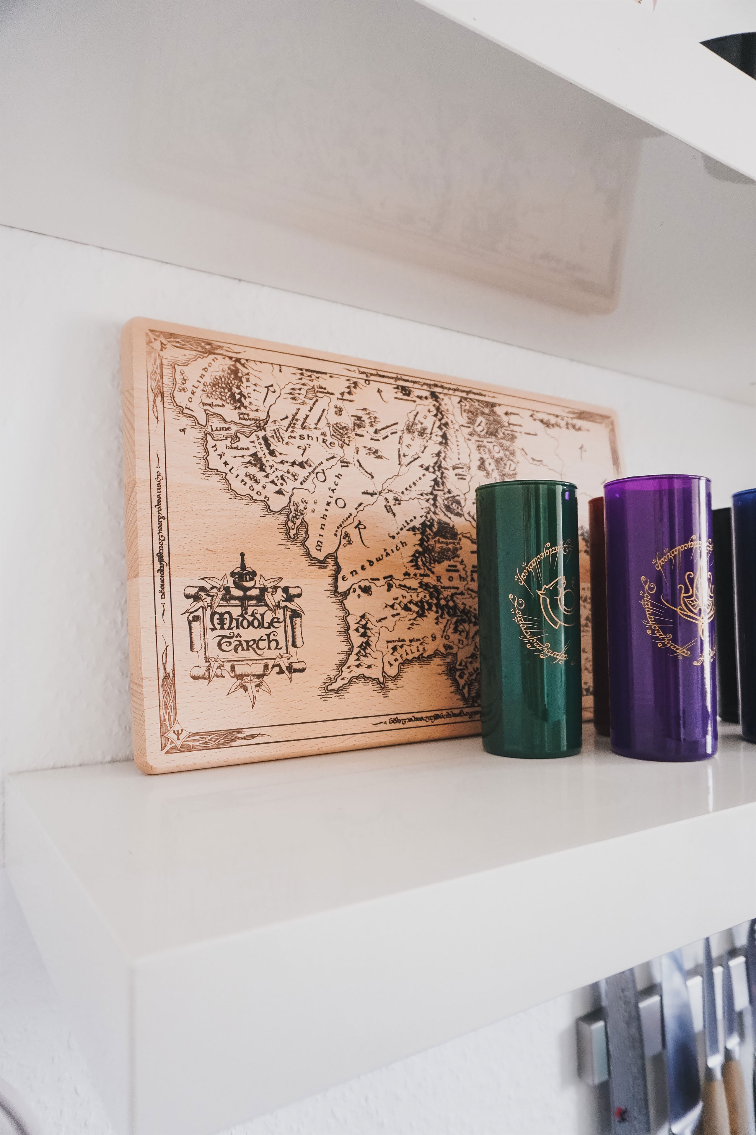 Product image The Lord of the Rings - Middle Earth Map Cutting Board Beech