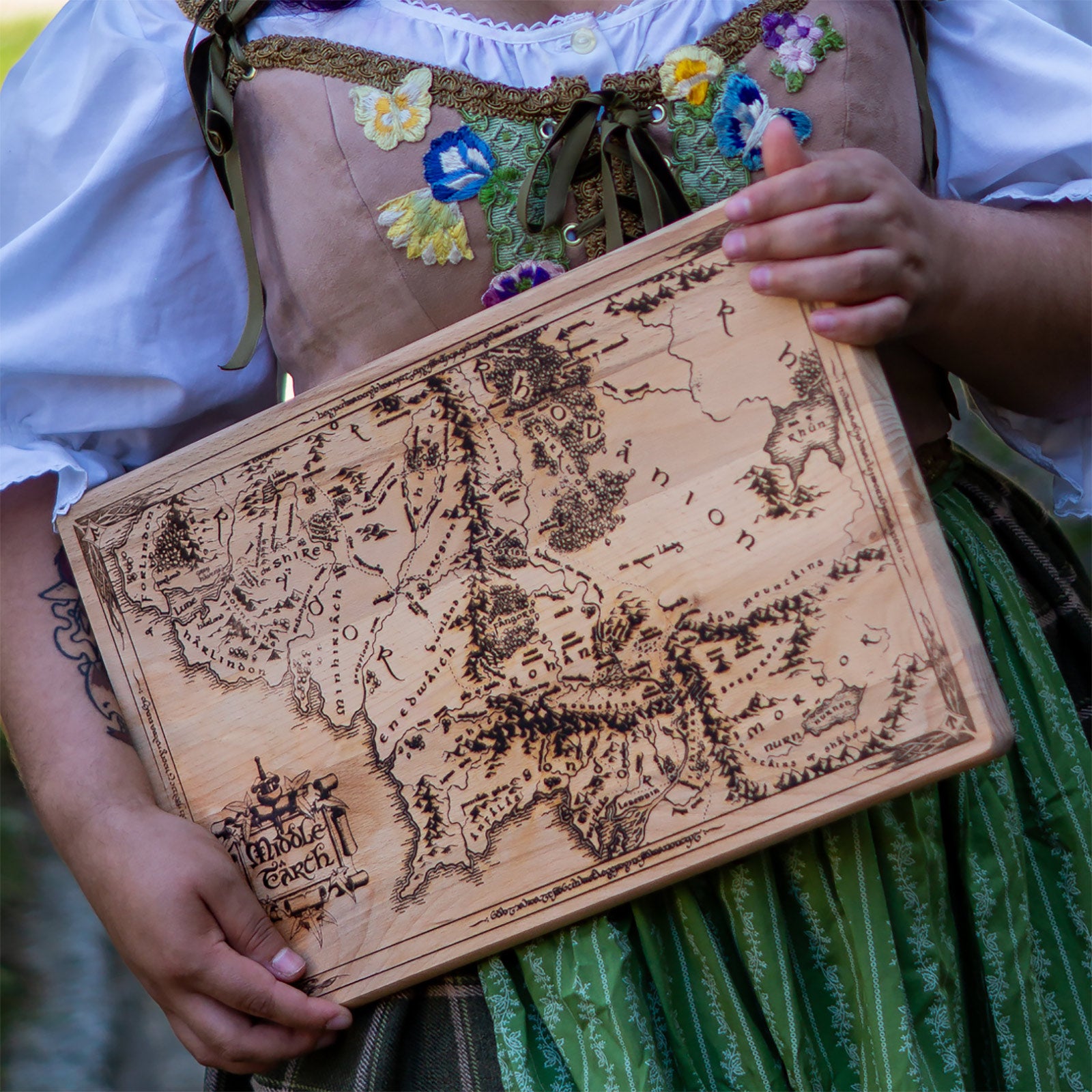 Product image The Lord of the Rings - Middle Earth Map Cutting Board Beech