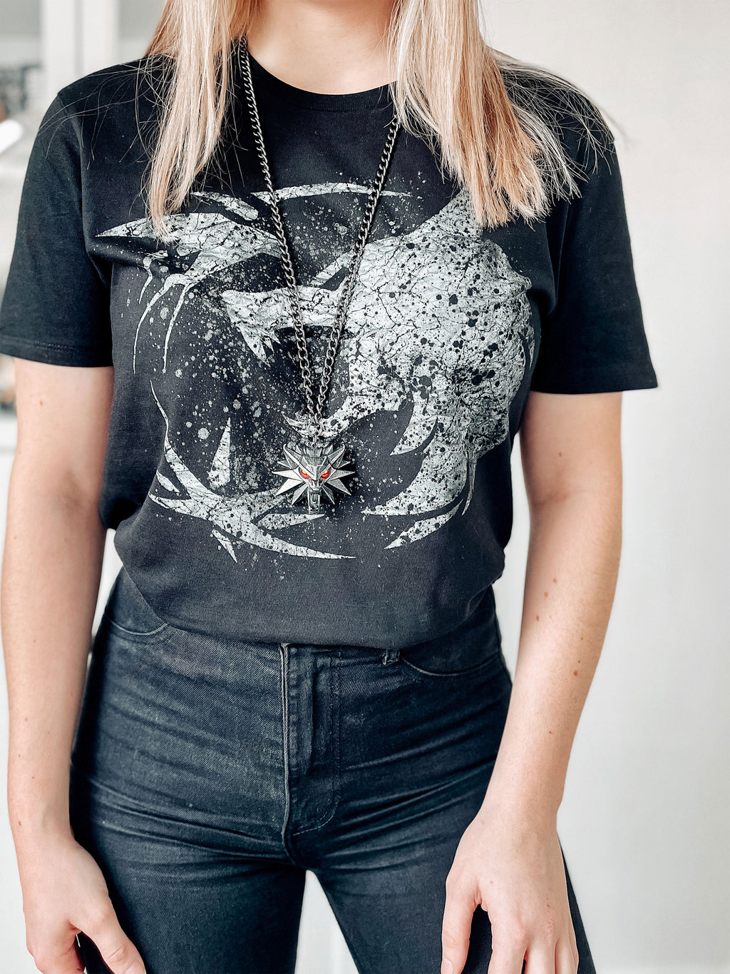 Product image Wolf Emblem T-Shirt for Witcher Fans black