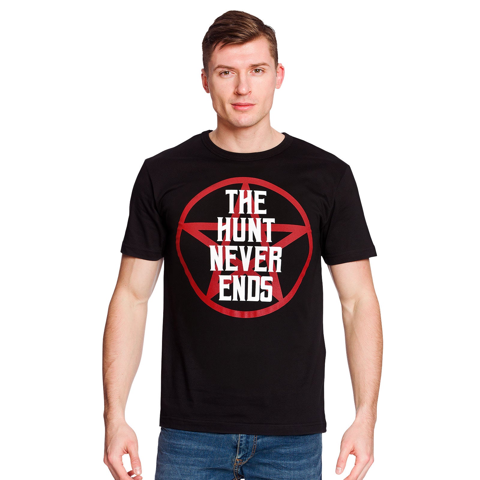 Product image The Hunt Never Ends T-Shirt for Supernatural Fans black