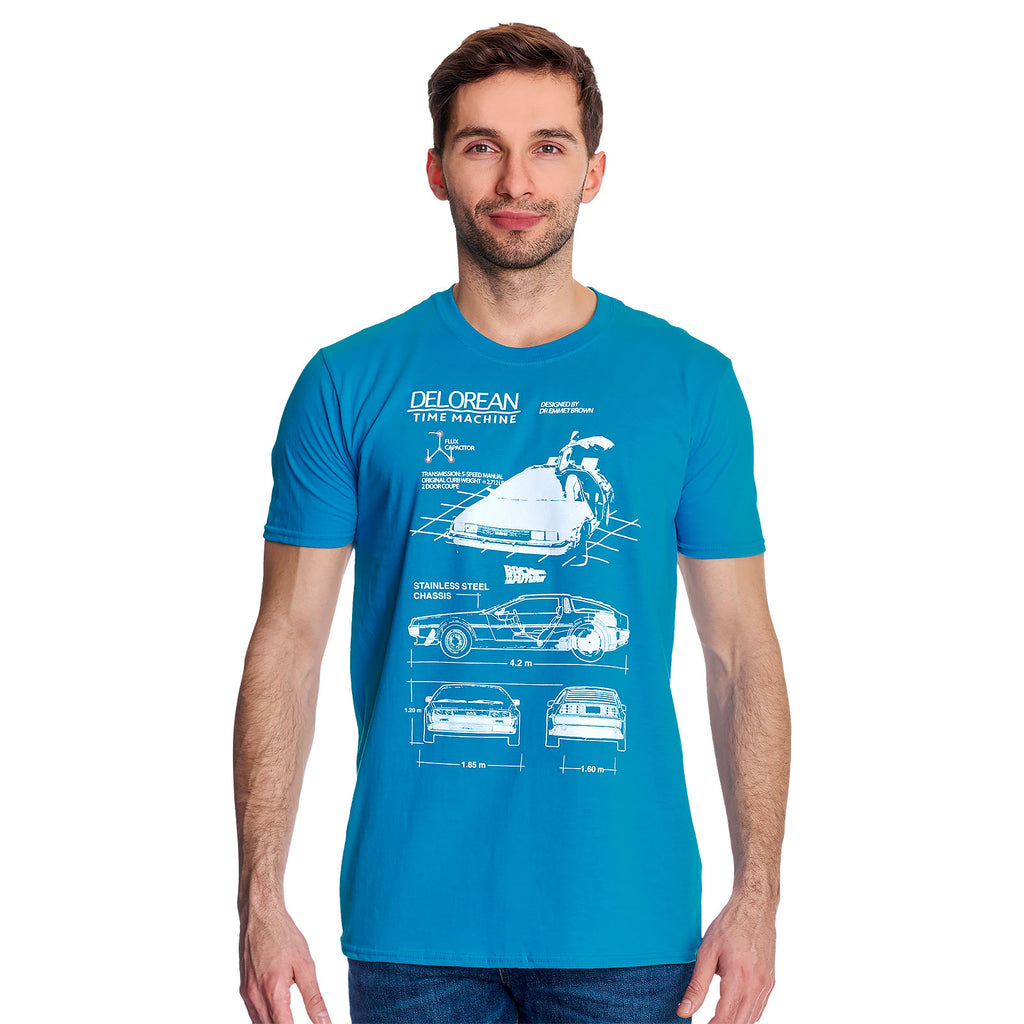 Product image Back to the Future - DeLorean Sketch T-Shirt blue