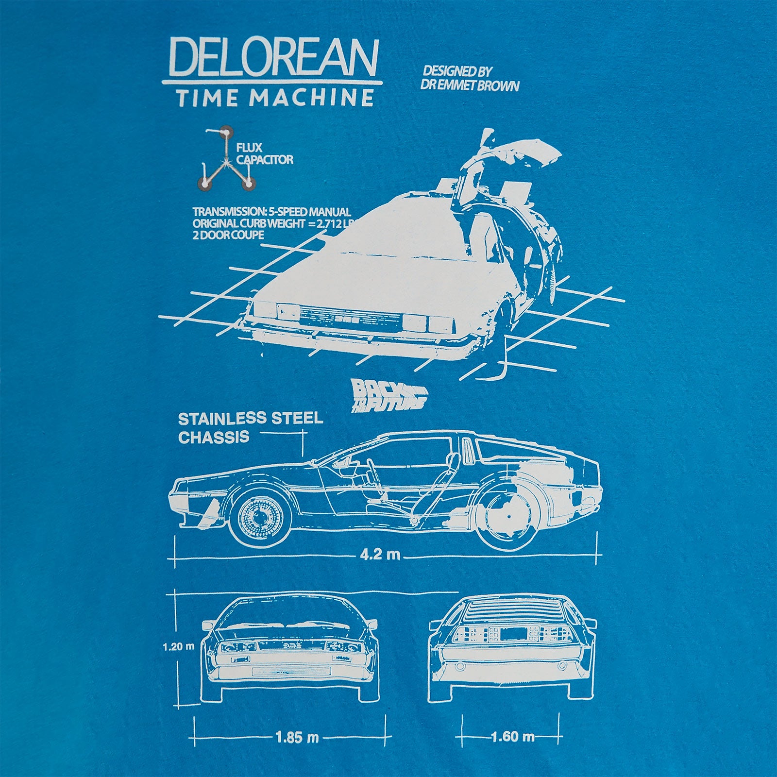 Product image Back to the Future - DeLorean Sketch T-Shirt blue