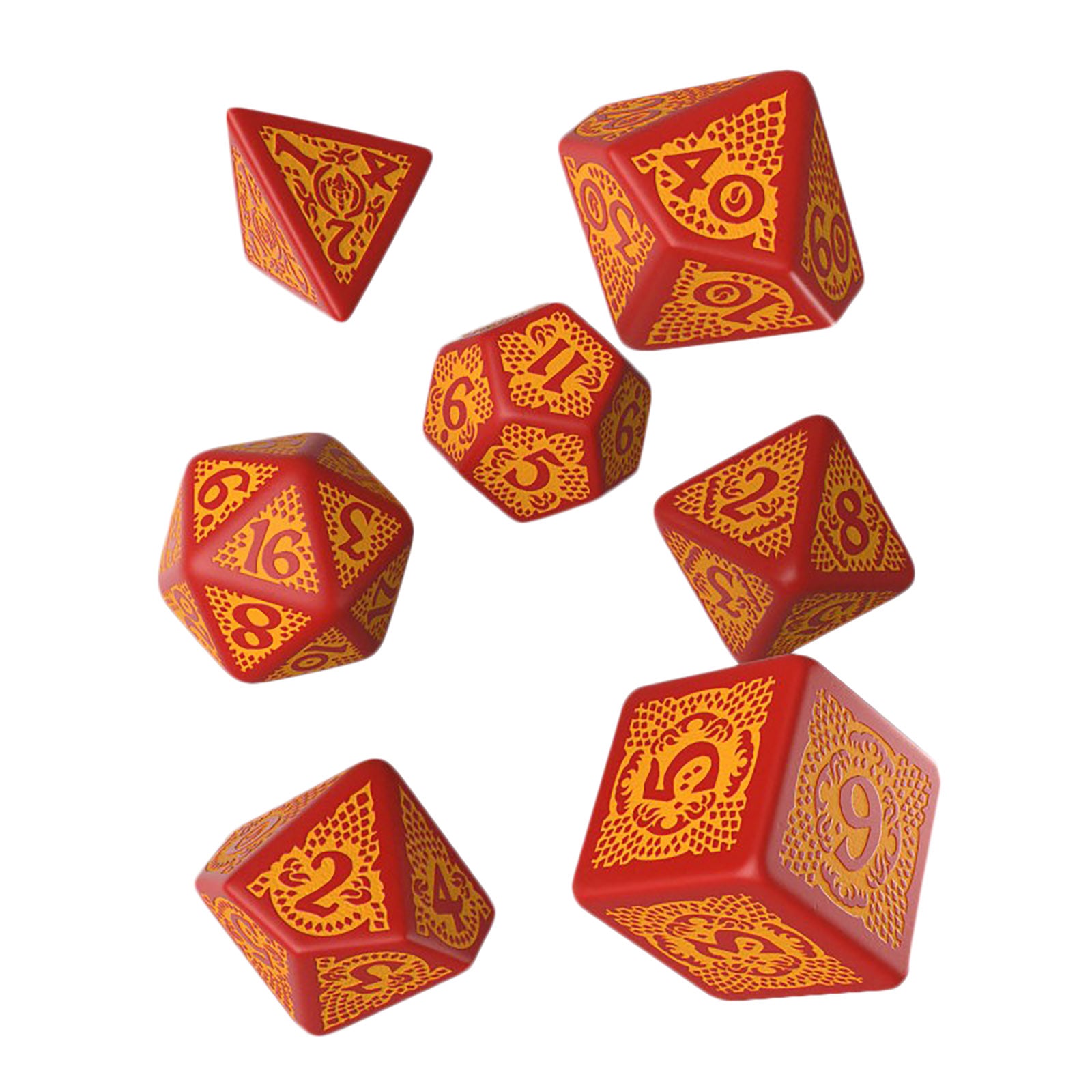 Product image Dragon Slayer RPG Dice Set 7pcs red-orange