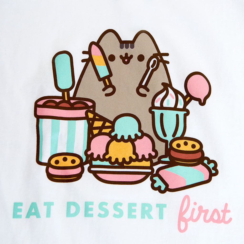 Product image Pusheen - Eat Dessert First Women's T-Shirt white