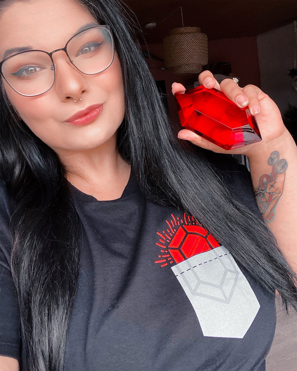 Product image Pocket Ruby T-Shirt for Zelda Fans Black