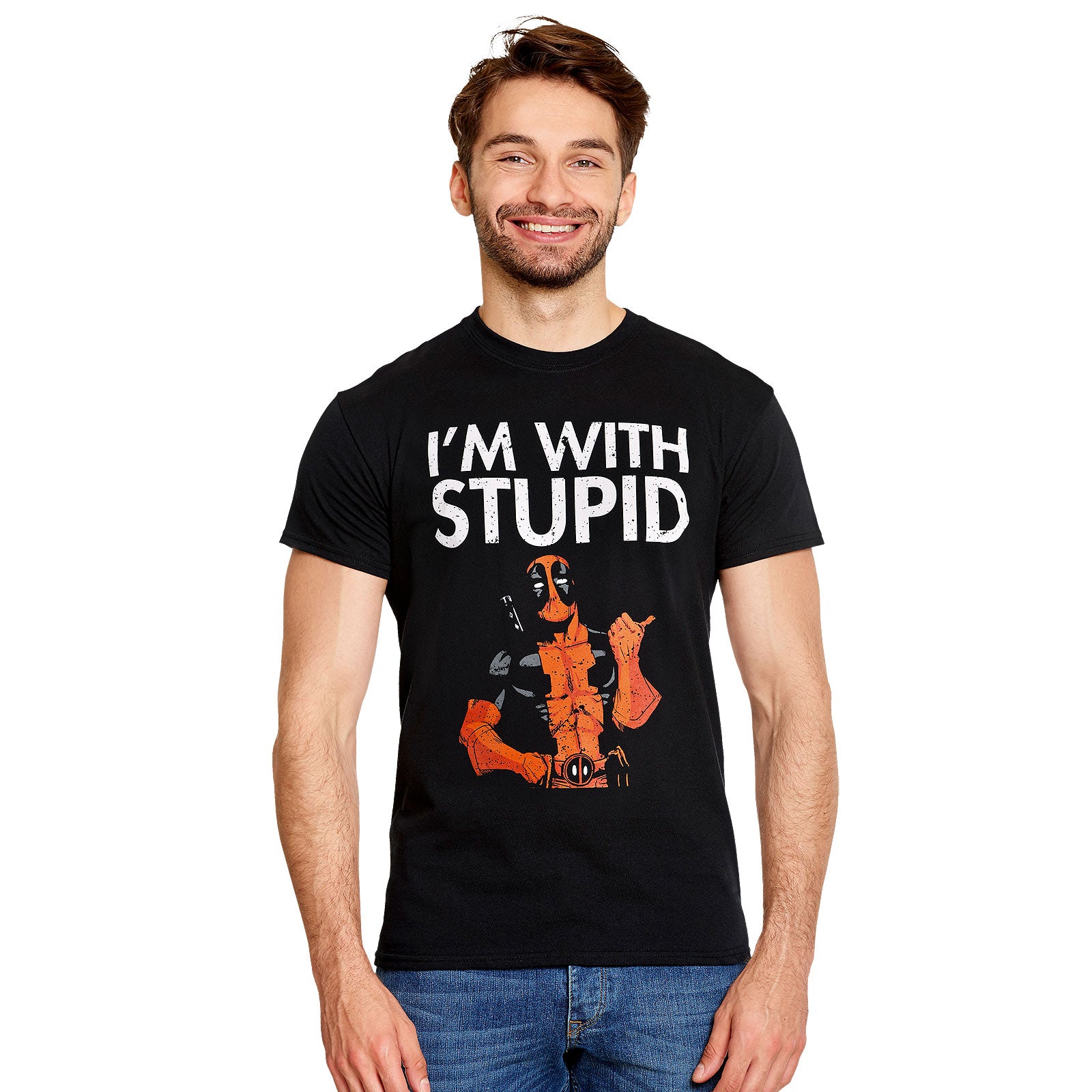 Product image Deadpool - I'm With Stupid T-Shirt black