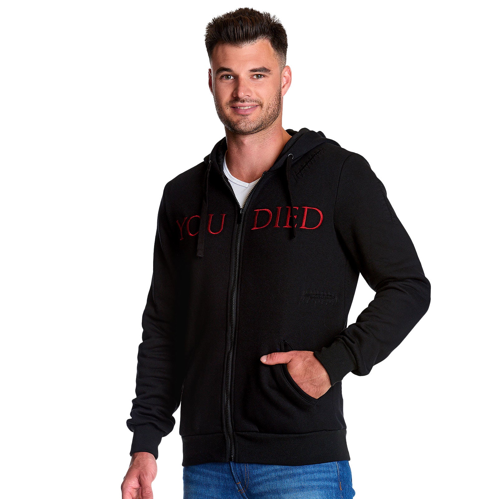 Product image Dark Souls - You Died Destroyed Hoodie Black