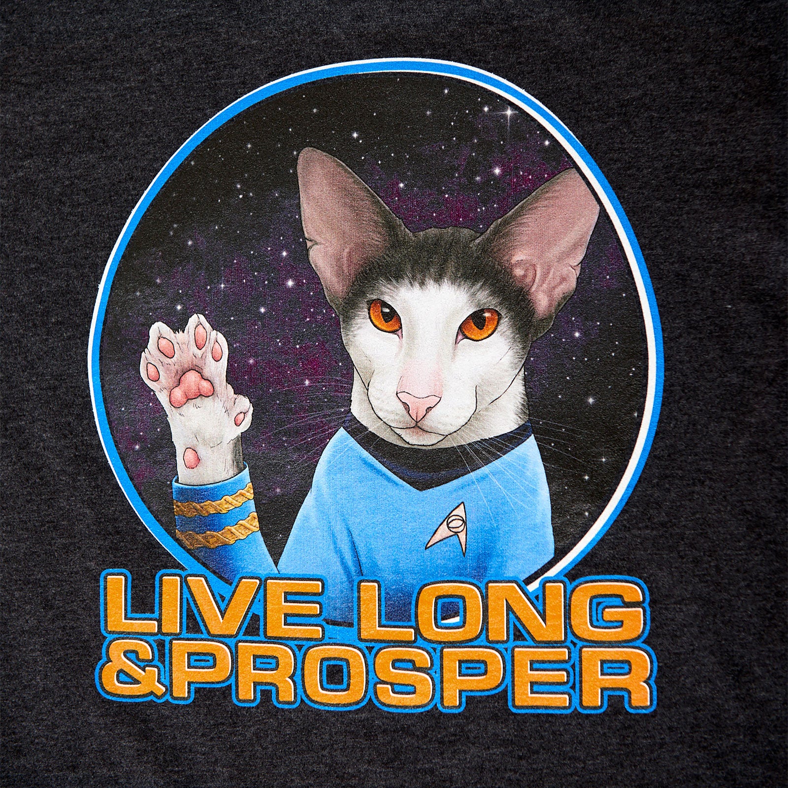 Product image Star Trek - Cat Spock Live Long and Prosper T-Shirt grey