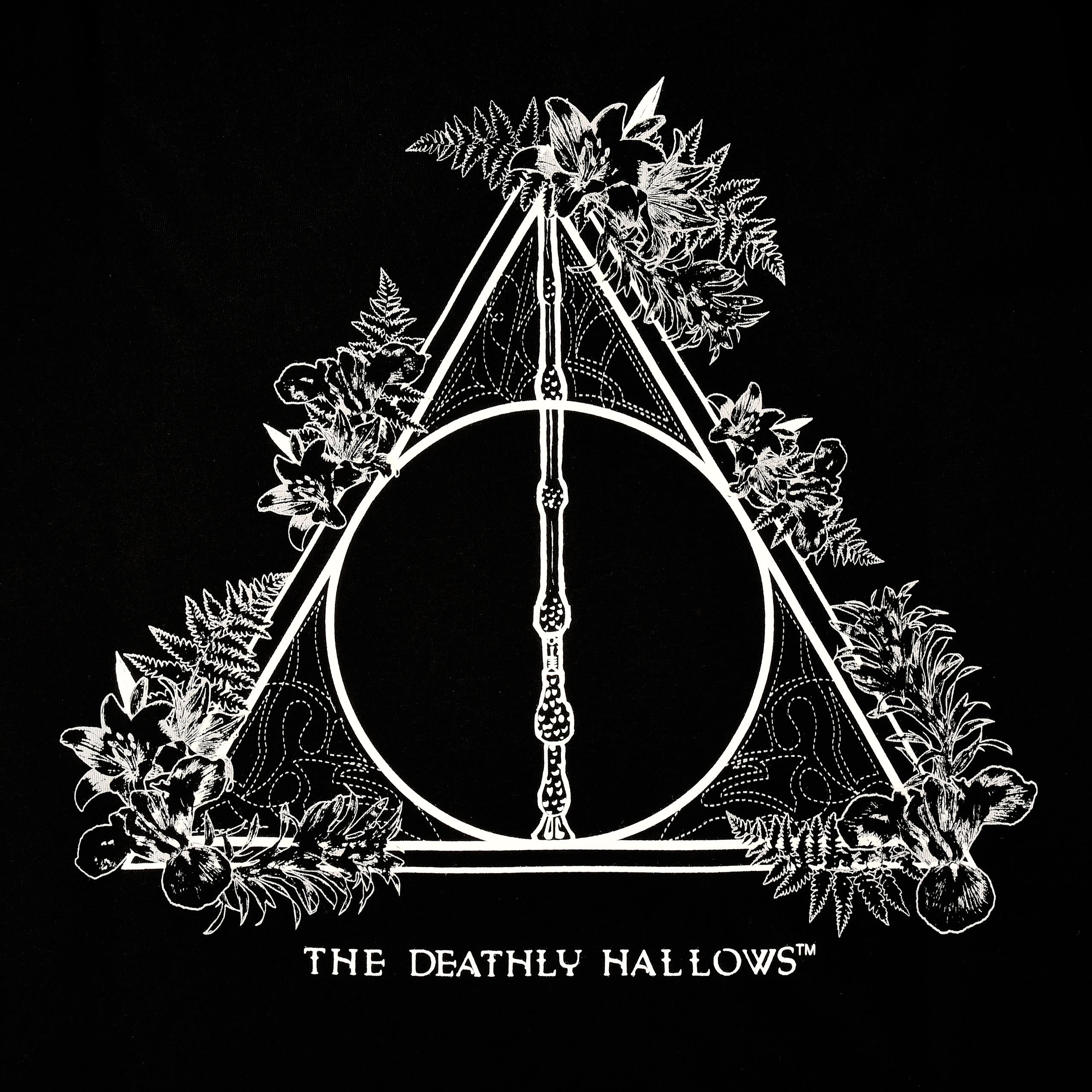 Product image Harry Potter - Floral Deathly Hallows Women's T-Shirt Black